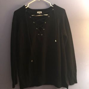 Tobi size small cross front sweater